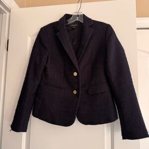 Ann Taylor Tweed Navy Blazer